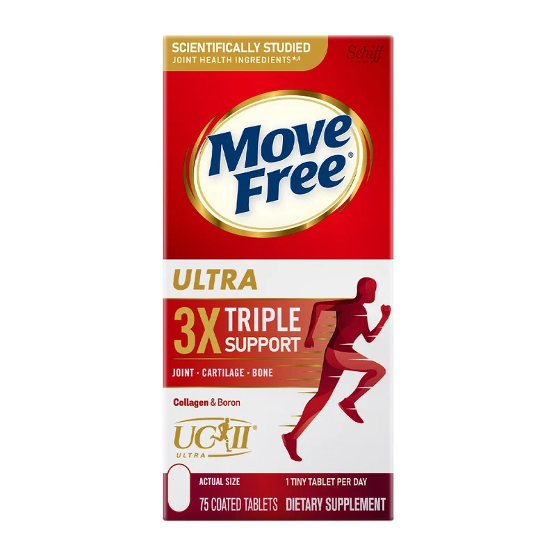 Move Free 3X Ultra Triple Action With Type II Collagen & Boron 75 Tabs