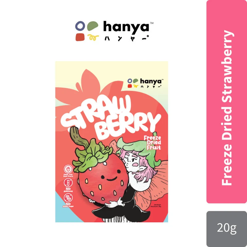 Hanya Freeze-Dried Fruit Chips 20g | Kids Healthy Snacks (Strawberry/Banana/Dragonfruit/Apple)