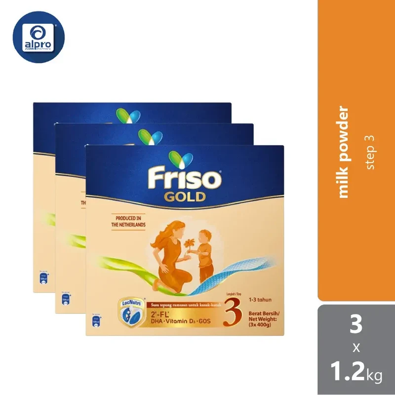 Friso Gold Step 3 3x1.2kg| Supports Child Overall Growth