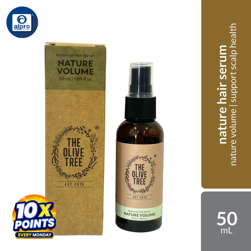 The Olive Tree Nature Volume Hair Serum 50mL | Supports Scalp Health & Reduce Hair Shedding