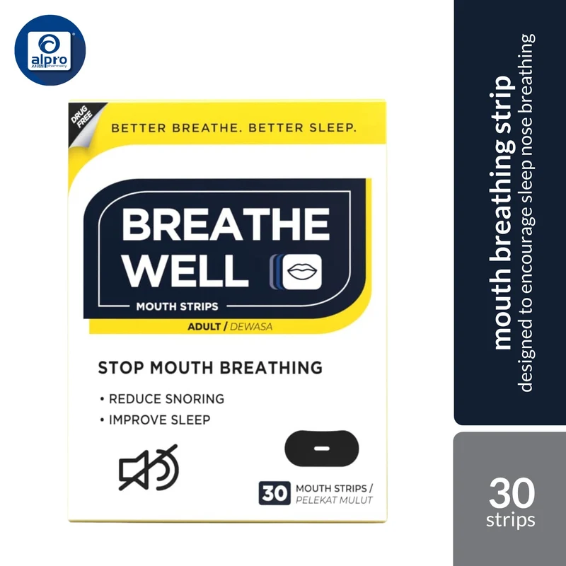 Medicrew Breathe Well Mouth Strips (Adults/ Kids) 30s | Designed to Encourage Sleep Nose Breathing