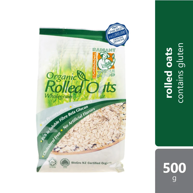 Radiant Organic Rolled Oats 500G
