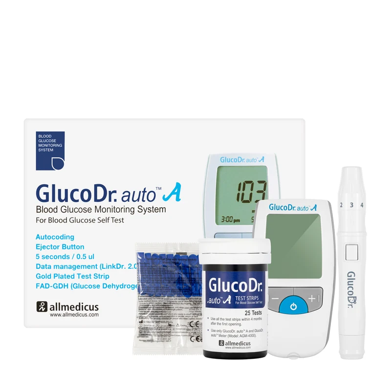 Gluco Dr. Auto A Glucometer Set 25 + 100 Strips