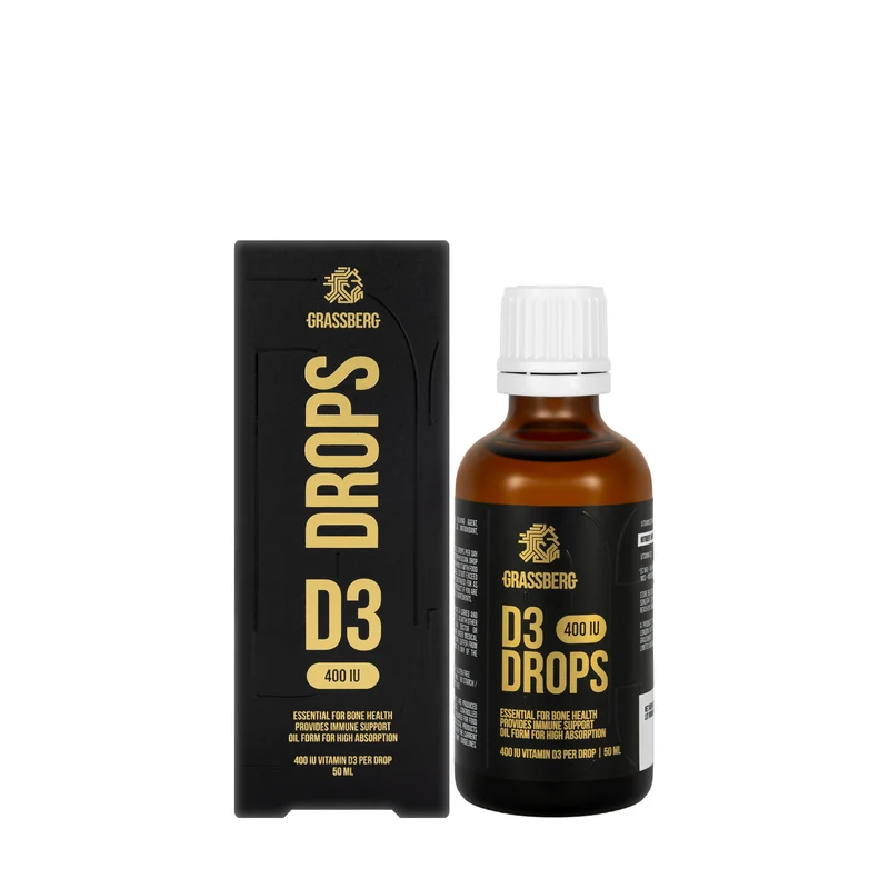 Grassberg Vitamin D3 400IU Drops 50Ml