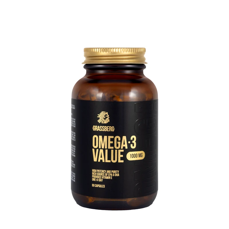 Grassberg Omega-3 Value 1000mg 60 Capsules