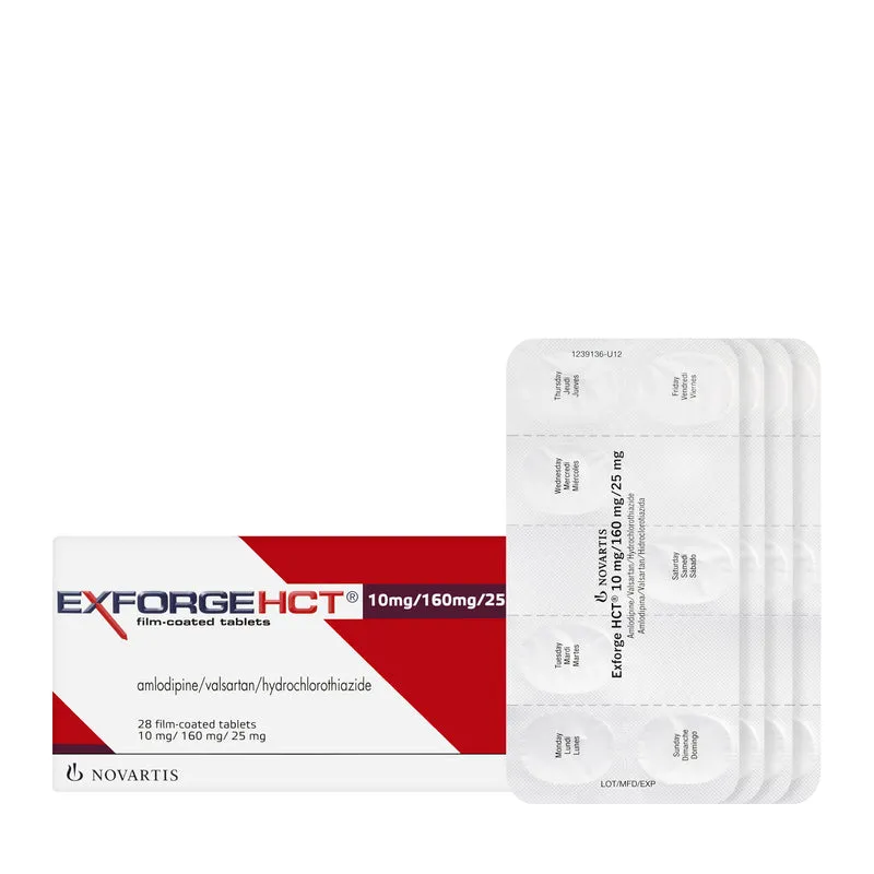 Exforge Hct 10/160/25Mg 28 Tablets