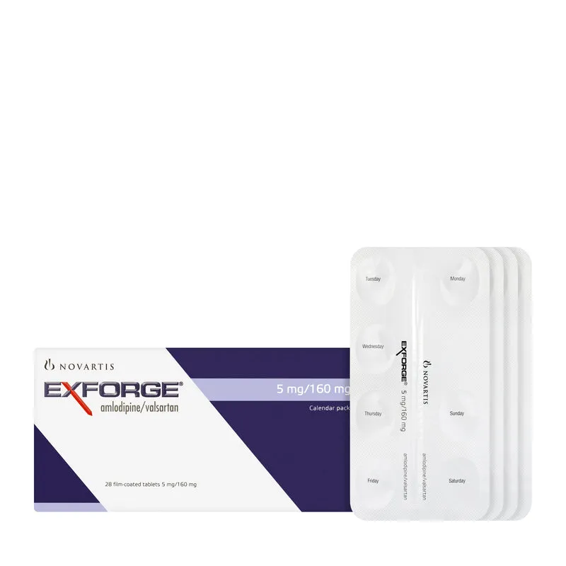 Exforge 5/160Mg 28 Tablets