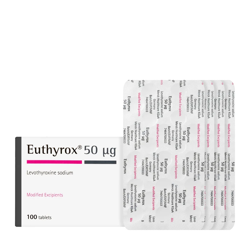 Euthyrox 50Mcg 100 Tablets