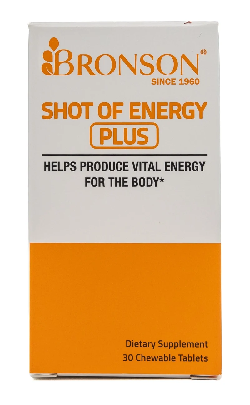 Bronson Shot Of Energy Plus 30 Chewable Tablets