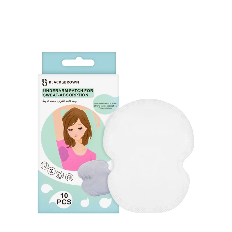 Black & Brown Underarm Sweat Absorption Patch 10 Pieces