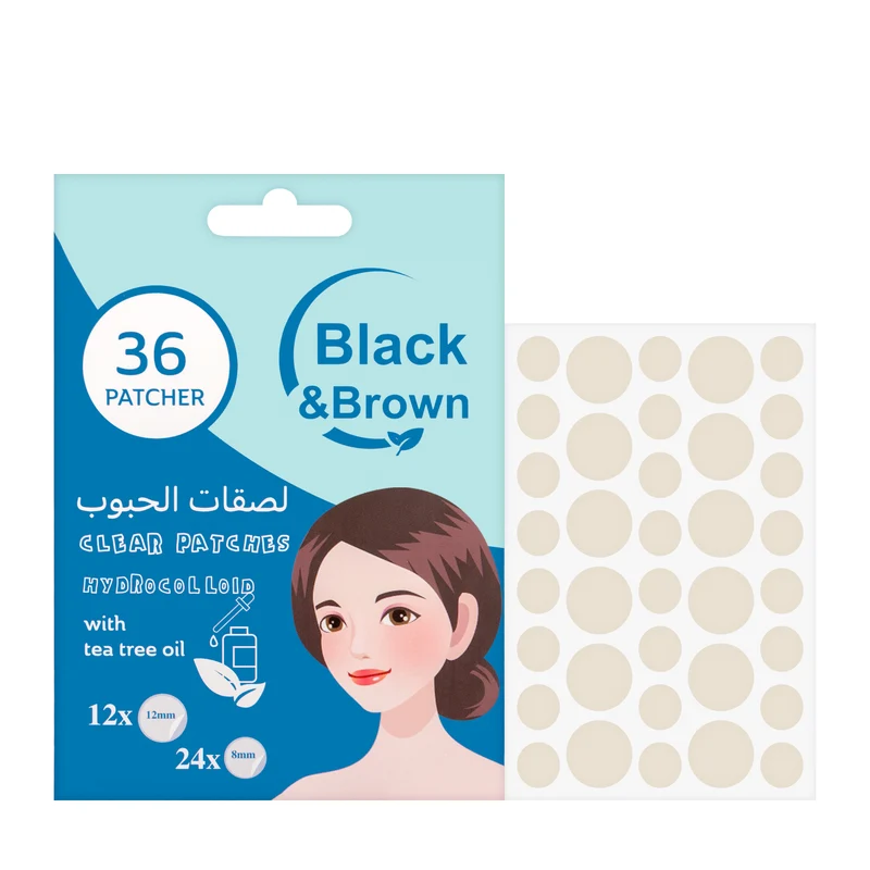 Black & Brown Clear Patches 36 Pieces
