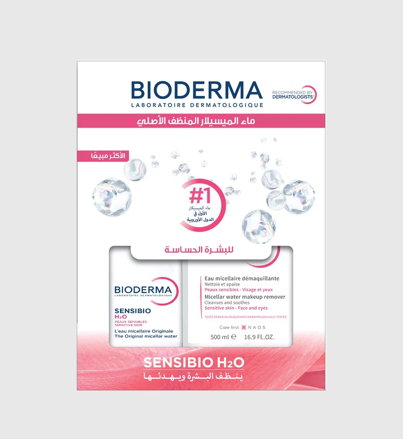 Bioderma Sensibio H2O Micellar Water Pump 500 Ml + 250 Ml Offer Pack