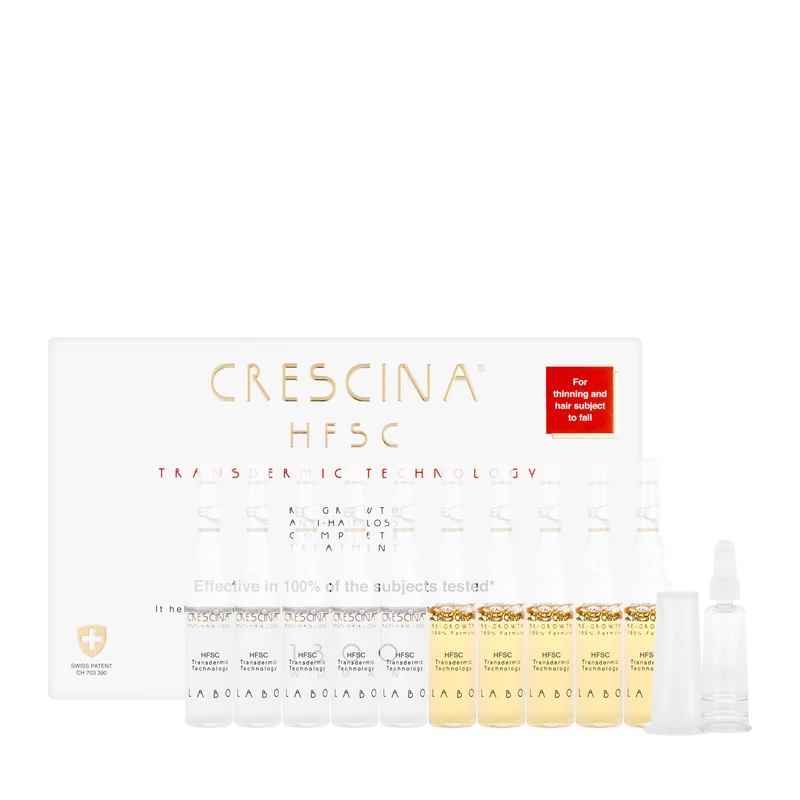 Crescina HFSC Transdermic Re-Growth Thinnig & Hair Subject To Fall [Woman-1300] 10+10 Vials x 3.5 Ml
