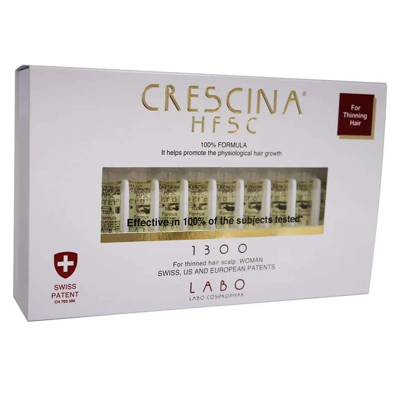 Crescina HFSC Re-Growth Thinnig & Hair Subject To Fall [Woman-1300] 20 Vials x 3.5 Ml