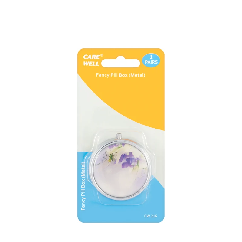 Care Well Fancy Metal Pill Box 1 Pairs [216]
