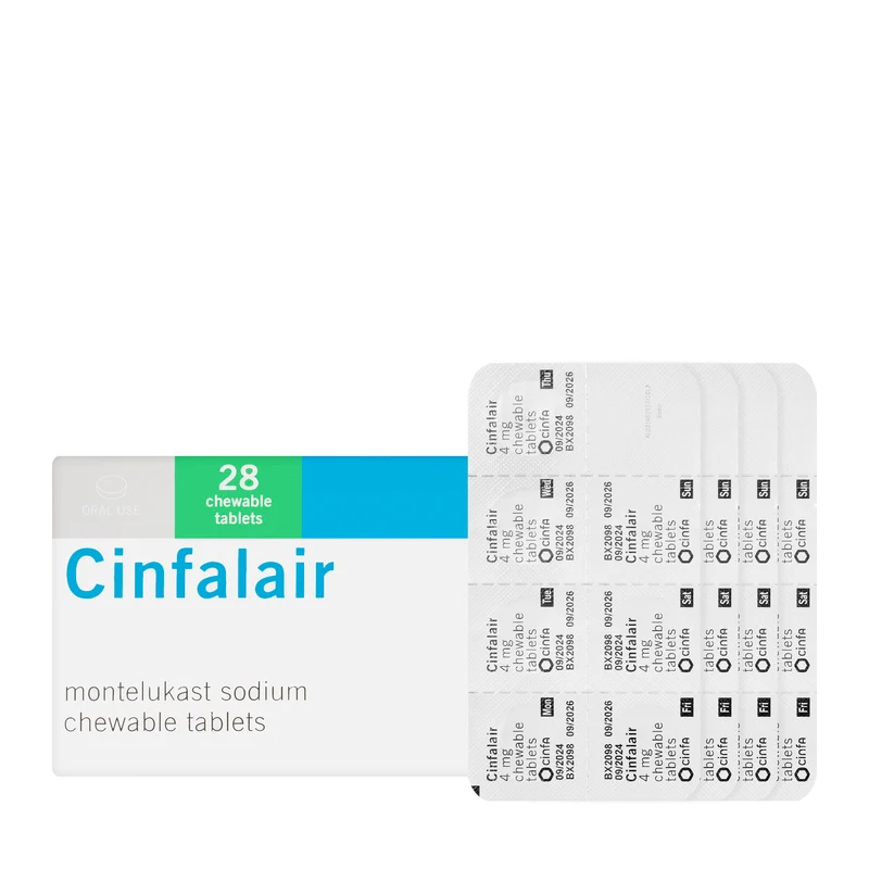 Cinfalair 4Mg 28 Chewable Tablets