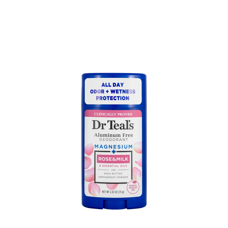 DR Teals Rose and Milk Deodorant Roll 75 Gm[Aluminum Free]