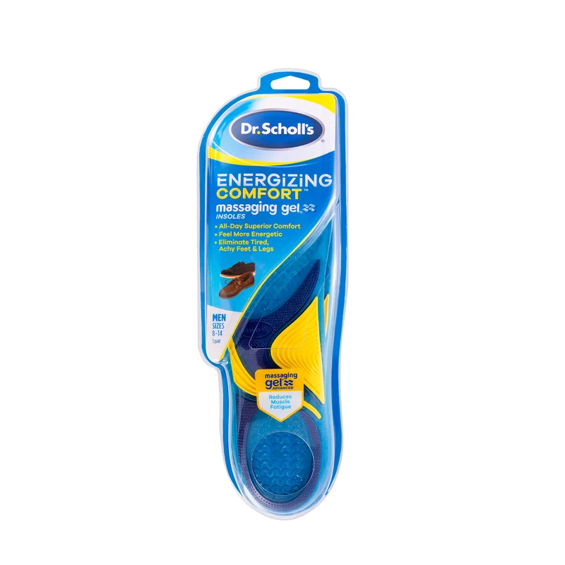 Dr Scholl's Energizing Comfort Massaging Gel Insoles [Men] 1 Pair