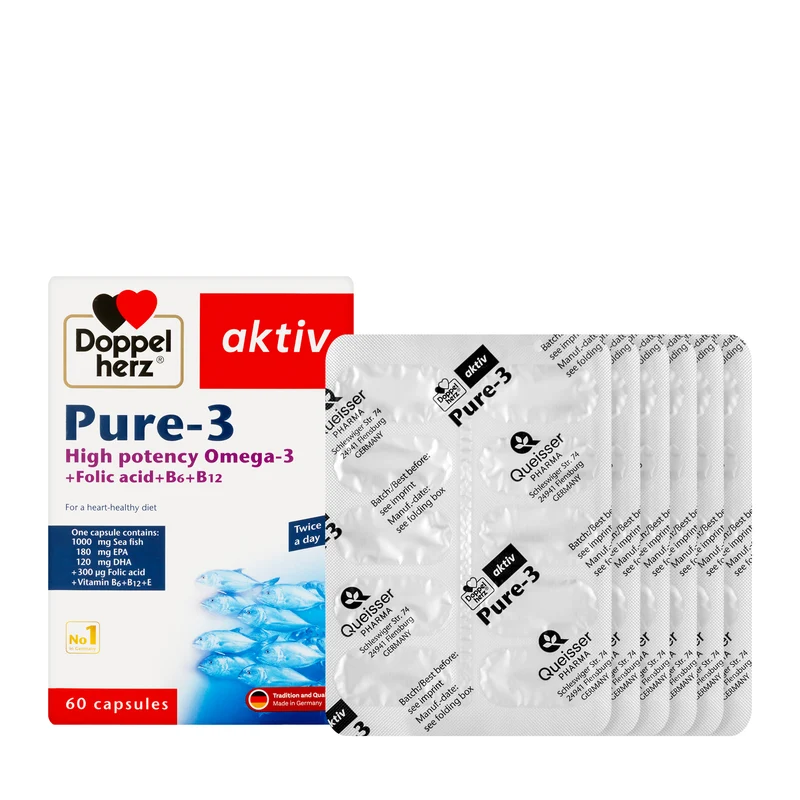 Doppelherz Aktiv Pure-3 Omega-3 60 Capsule