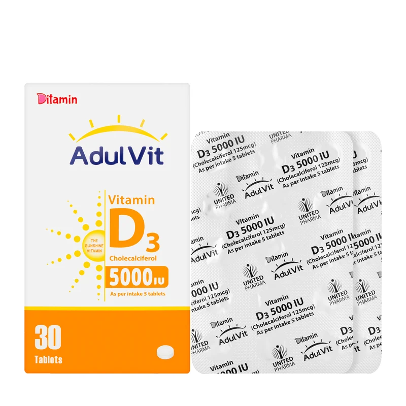 Ditamin Adulvit Vitamin D3 5000 IU 30 Tablets