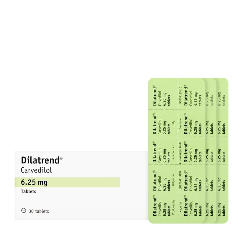 Dilatrend 6.25Mg 30 Tablets