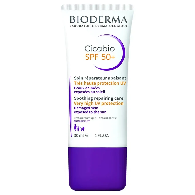 Bioderma Cicabio SPF 50+ (Soothing Repairing Care with Very High UV Protection) 30 Ml