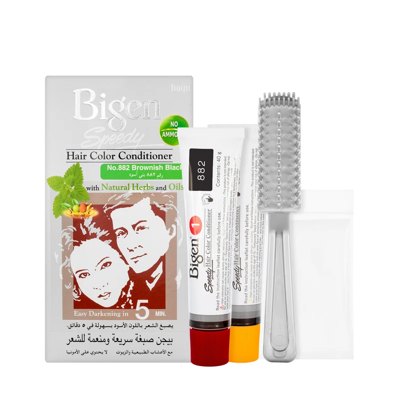 Bigen Speedy Hair Color Conditioner Brown Black 882 Cream 40 G
