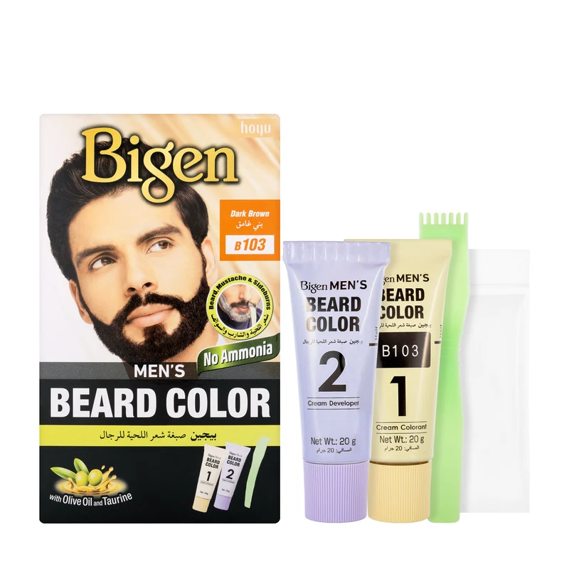 Bigen Men’s Beard Color B103 (Dark Brown) Cream 20 G
