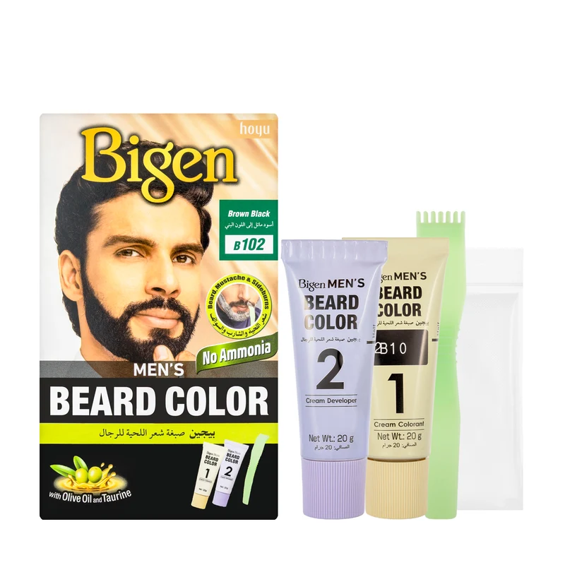Bigen Men’s Beard Color B102 (Brown Black) Cream 20 G