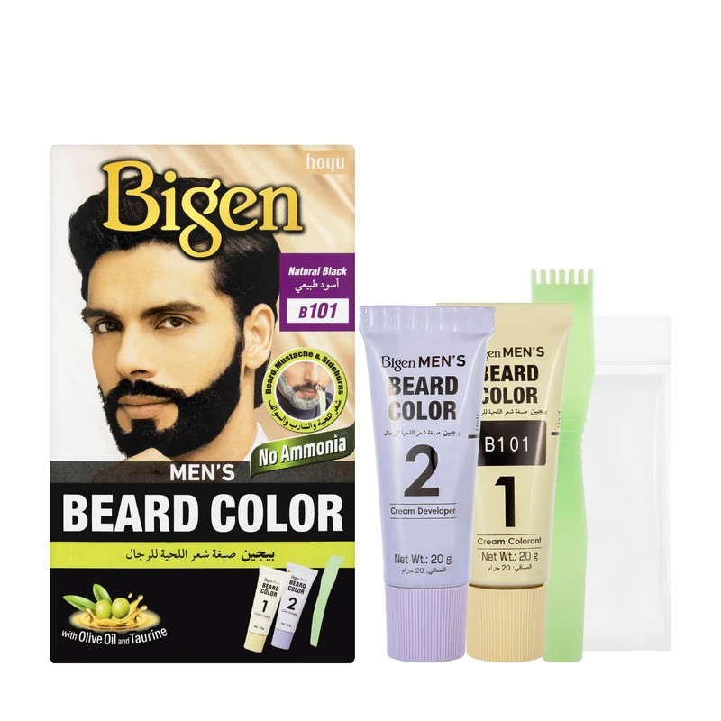 Bigen Men’s Beard Color B101 (Natural Black) Cream 20 G
