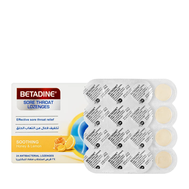 Betadine Throat Honey & Lemon 24Lozenges