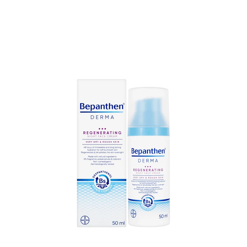 Bepanthen Derma Regenerating Night Face Cream Very Dry & Rough Skin 50 Ml