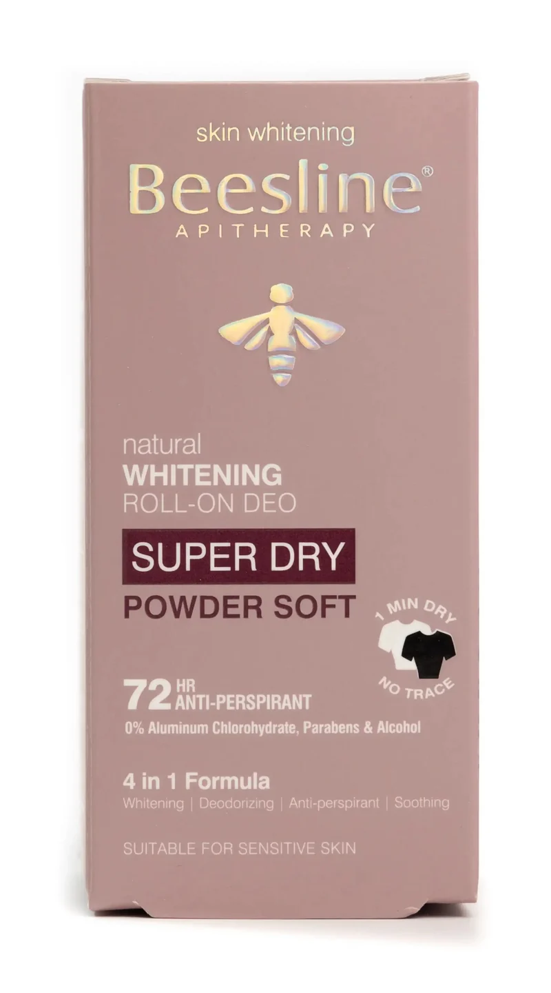 Beesline 72 Hours Whitening Roll On Deo Super Dry Powder Soft 50 Ml