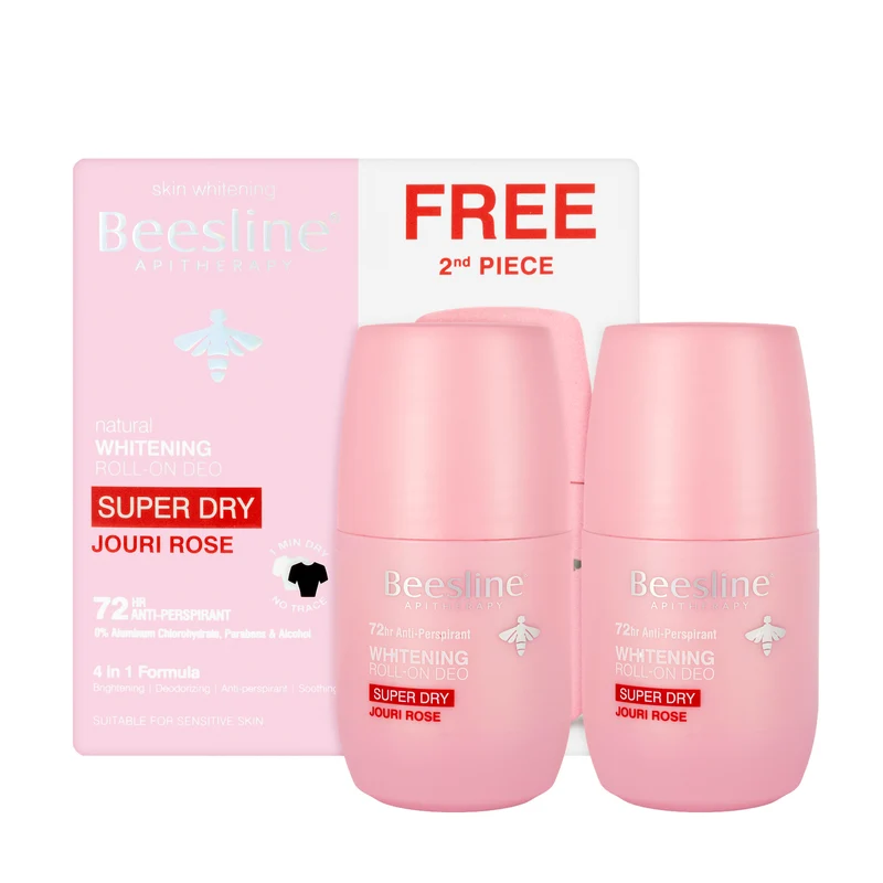 Beesline 72 Hours Whitening Roll On Deo Super Dry Jouri Rose 50 Ml 1+1 Offer Pack