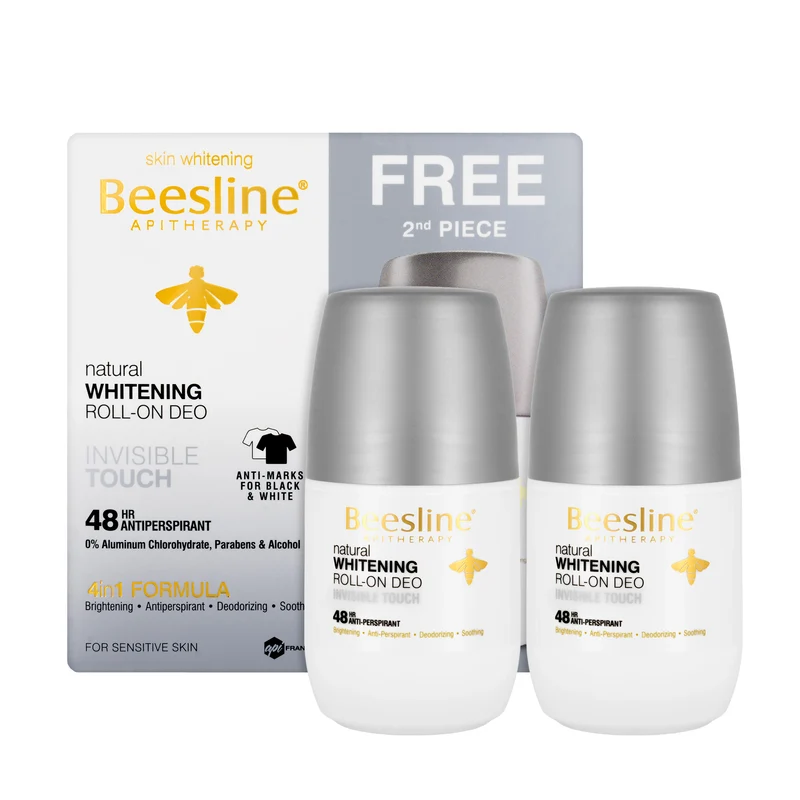 Beesline 48 Hours Whitening Roll On Deo Invisible Touch 50 Ml 1+1 Offer Pack