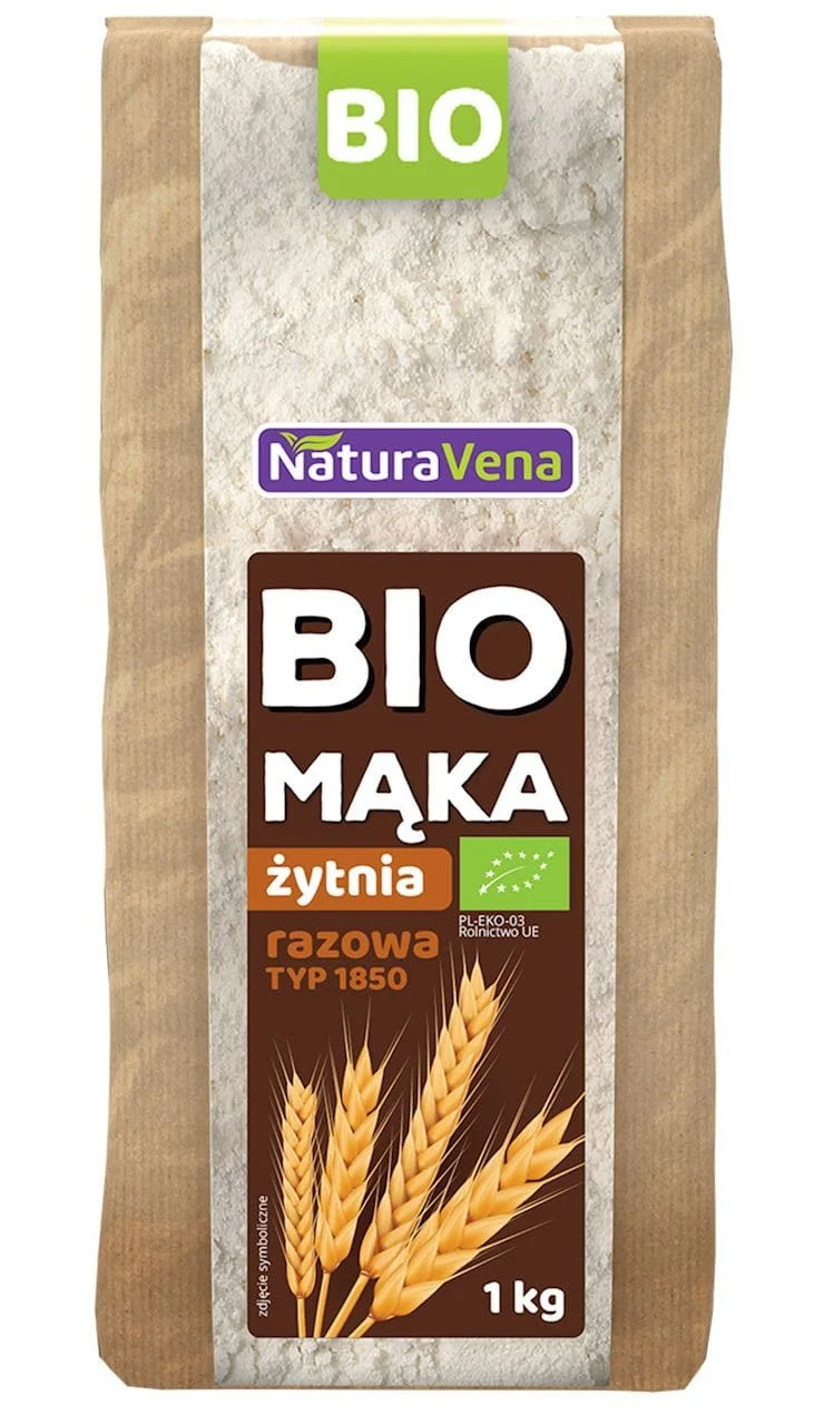 MĄKA ŻYTNIA TYP 1850 BIO 1 kg - NATURAVENA DATA: 03.2026