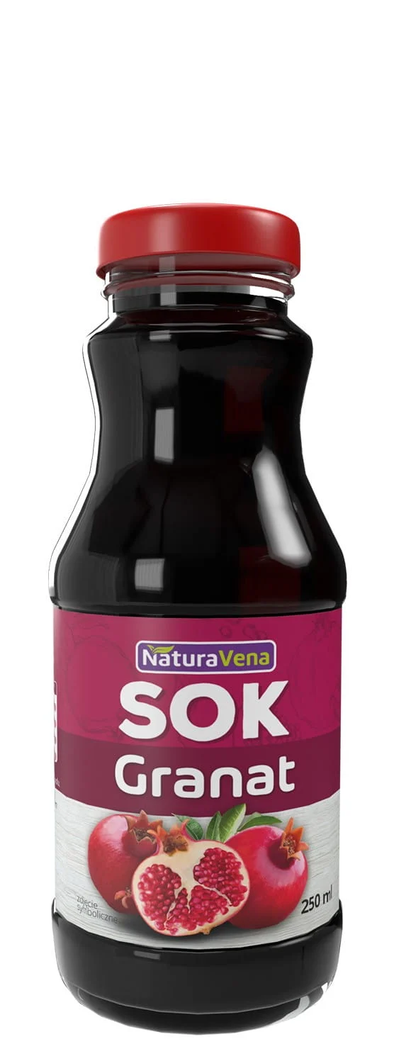 SOK Z GRANATU 100 % 250 ml - NATURAVENA DATA: 04.2026