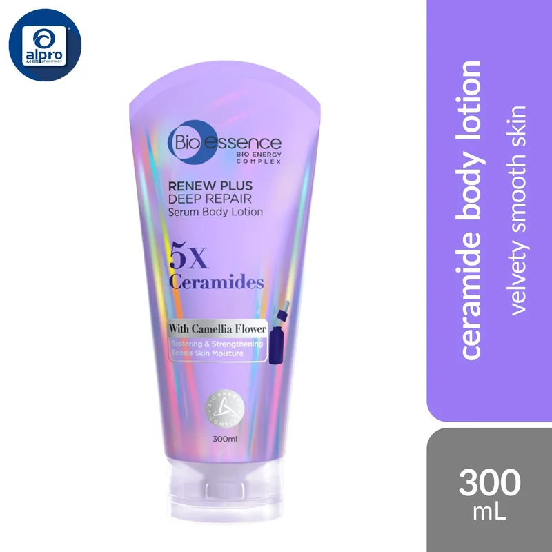 Bio essence Renew Plus Deep Repair 5x Ceramides Serum Body Lotion 300mL | Velvety Smooth Skin