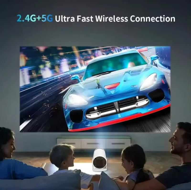 HY300 Pro Projector Android 11.0 bærbar projektor med 1000 spill