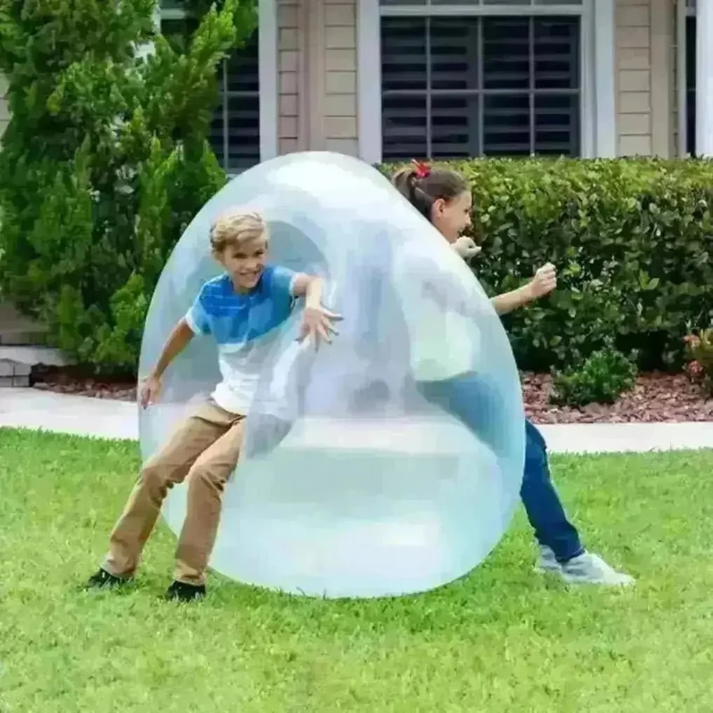 2 stk Jelly Balloon Bubble Ball, oppblåsbar og vannfylt gummiball (L og XL)