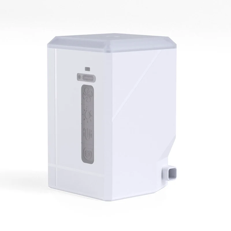 5 i 1 Air pump Inflatable luftpumpe med lys, deflasjon, vifte og powerbank