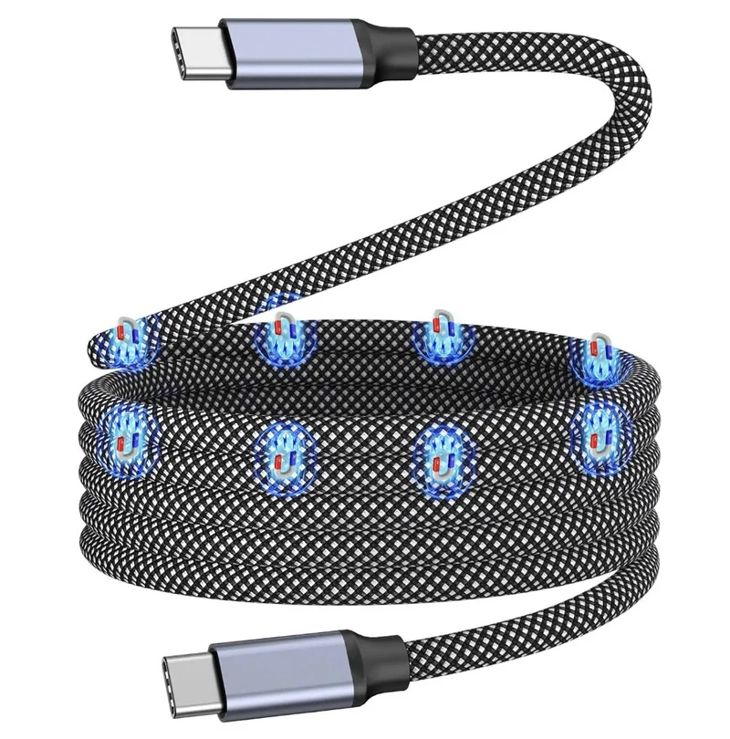 Magnetisk Type-C to Type C hurtigladekabel Magnetic cable 2 m