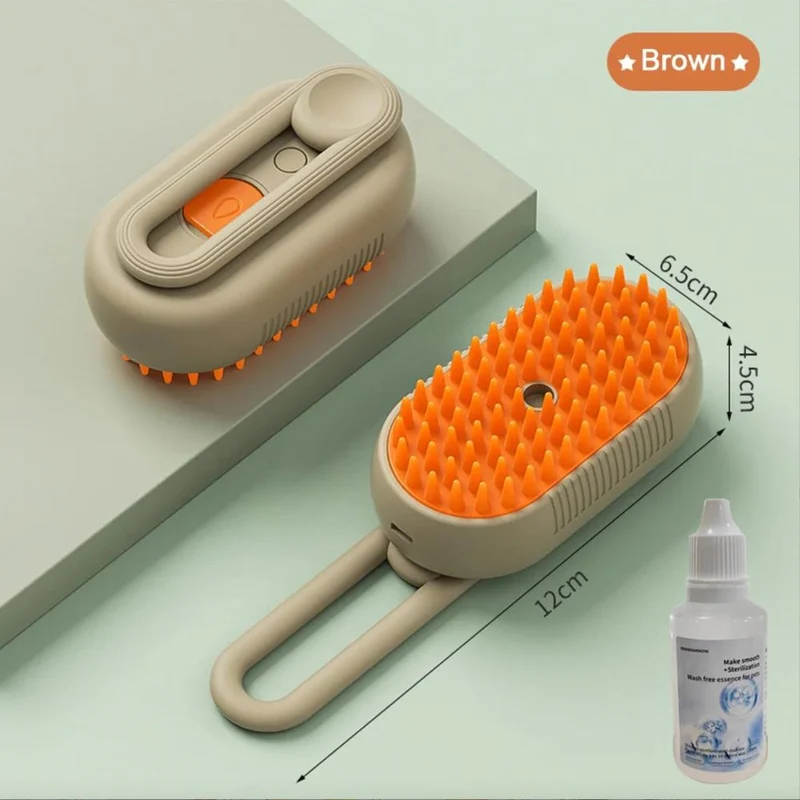 3-i-1 Steamy Cat brush elektrisk kam børste med damp og massasje
