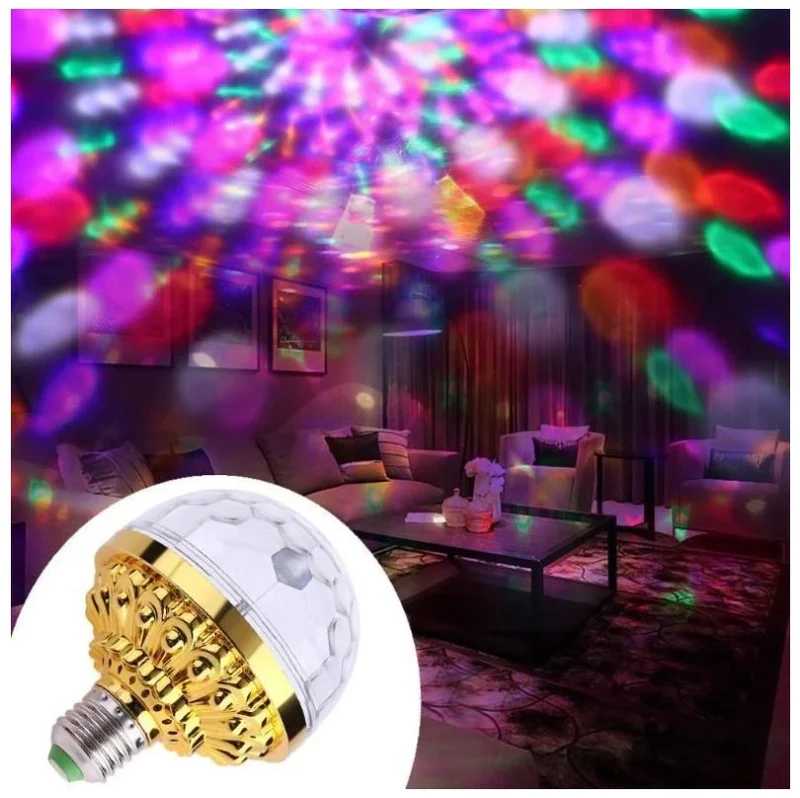Colorful Rotating Disco Ball Light