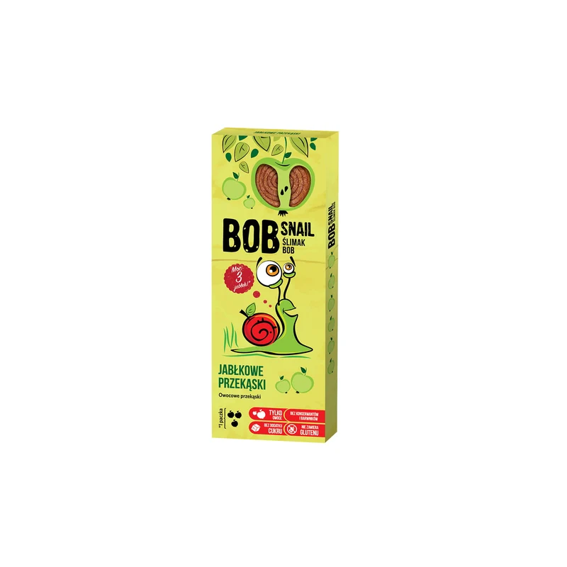 PRZEKĄSKA ROLL JABŁKOWA BEZ DODATKU CUKRU BEZGLUTENOWA 30 g - BOB SNAIL DATA: 04.2026