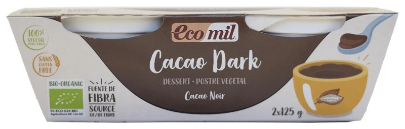 Pflanzlicher Kakao zum Dessert GLOSS. BIO 2 x 125 g ECOMIL
