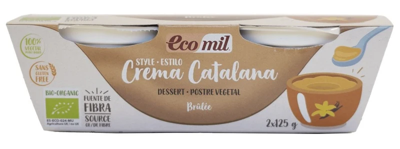 Gemüsedessert Crema Catalana NON-GMO 2 x 125 g ECOMIL. BIO 2 x 125 g ECOMIL