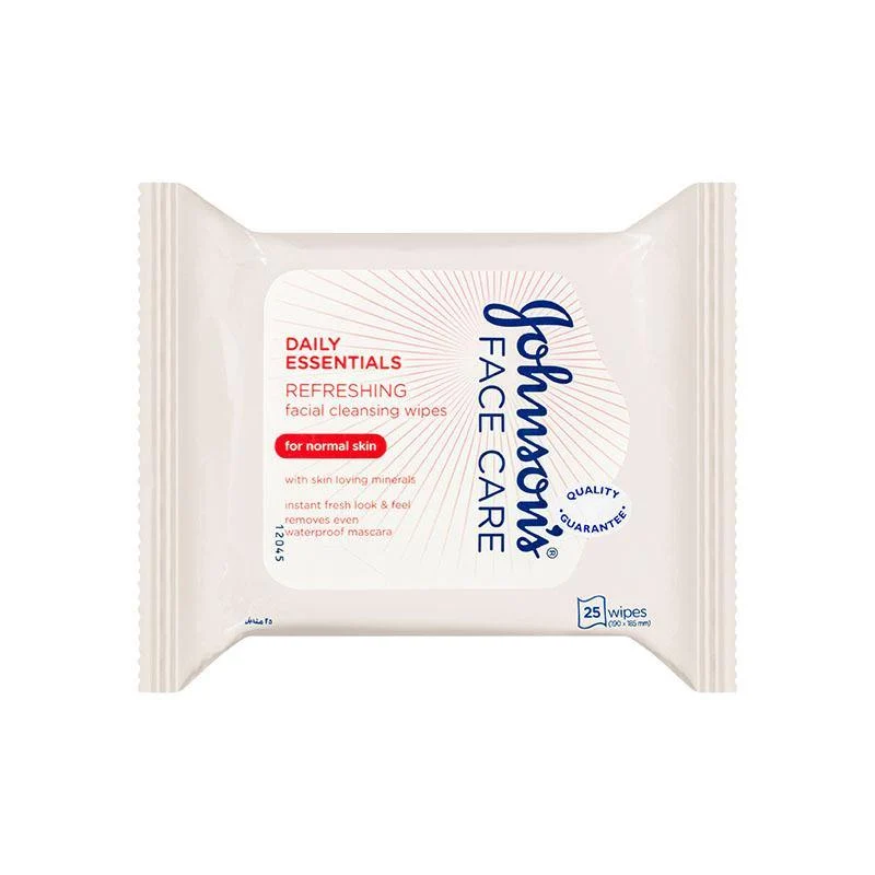 Johnson's Face Care Daily Essentials Refreshing Wipes Normal Skin 25 Pack