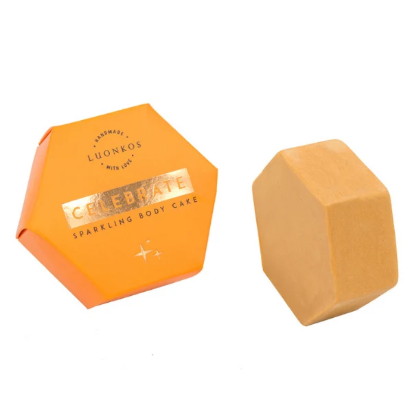 Glow body oil cake, sparkling, 55 g