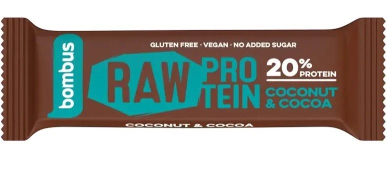 RAW PROTEIN BIO Kokosnuss-Kakao-Riegel Gfree. BIO 50 g BOMBUS
